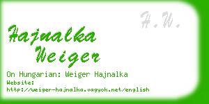 hajnalka weiger business card